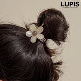 アイボリー | マーブルフラワーヘアゴム | LUPIS