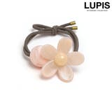ピンク | マーブルフラワーヘアゴム | LUPIS