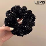 ブラック | スパンコールシュシュ | LUPIS