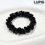 ブラック | ビジューヘアゴム | LUPIS