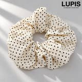 ドット | ドット×チェックボリュームシュシュ | LUPIS