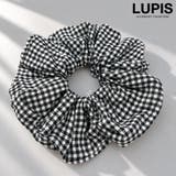 ギンガムチェック | ドット×チェックボリュームシュシュ | LUPIS