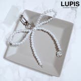 ホワイト | リボンスマホストラップ | LUPIS