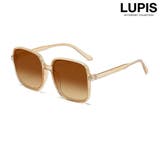 ベージュ | ラウンドスクエアサングラス【大きめ】 | LUPIS