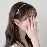 シンプルメタルウェーブカチューシャ 【ヘアアクセサリー 細め | LUPIS | 詳細画像2 
