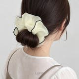 ボリュームパイピングシュシュ 【ヘアアクセサリー ヘアゴム | LUPIS | 詳細画像2 