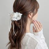 オーガンジーレースリボンシュシュ | LUPIS | 詳細画像2