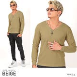 ベージュ | ロンT メンズ 長袖Tシャツ | LUXSTYLE