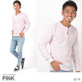 ピンク | ロンT メンズ ヘンリーネック | LUXSTYLE
