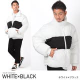 ホワイト×ブラック | 中綿ジャケット メンズ 中綿 | LUXSTYLE