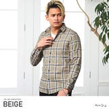 ベージュ | 長袖シャツ メンズ チェックシャツ | LUXSTYLE