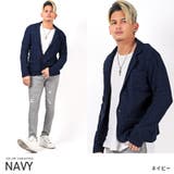 ネイビー | テーラードジャケット メンズ ヘリンボーン | LUXSTYLE