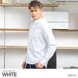 ホワイト | 長袖シャツ メンズ パナマ織り | LUXSTYLE