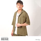 ベージュ | セットアップ メンズ 半袖シャツ | LUXSTYLE