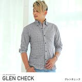 グレンチェック | 7分袖シャツ メンズ ボタンダウン | LUXSTYLE