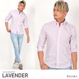 ラベンダー | 7分袖シャツ メンズ ボタンダウン | LUXSTYLE