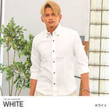 ホワイト | 7分袖シャツ メンズ ボタンダウン | LUXSTYLE