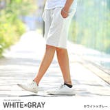 ホワイト×グレー | ショートパンツ メンズ シアサッカー | LUXSTYLE
