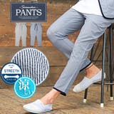 アンクルパンツ メンズ シアサッカー | LUXSTYLE | 詳細画像1