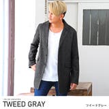 ツイードグレー | チェスターコート メンズ コート | LUXSTYLE