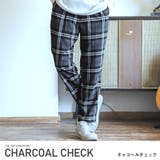 チャコールチェック | テーパードパンツ メンズ アンクルパンツ | LUXSTYLE
