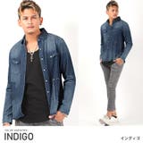 インディゴ | デニムシャツ メンズ 長袖 | LUXSTYLE