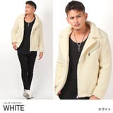 ホワイト | ライダースジャケット メンズ ボア | LUXSTYLE