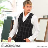 ブラック×グレー | ジレ ベスト ジレベスト | LUXSTYLE