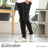 ブラック×グレー | イージーパンツ メンズ チェック柄 | LUXSTYLE