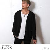 ブラック | カーディガン メンズ 麻タッチ | LUXSTYLE