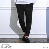 ブラック | テーパードパンツ メンズ スエード | LUXSTYLE
