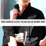 イタリアンカラーシャツ メンズ 7分袖シャツ | LUXSTYLE | 詳細画像8