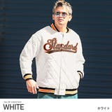 ホワイト | スタジャン メンズ ブルゾン | LUXSTYLE