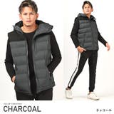 チャコール | 中綿ベスト メンズ ダウン混 | LUXSTYLE