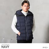 ネイビー | 中綿ベスト メンズ ダウン混 | LUXSTYLE