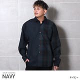ネイビー | 長袖シャツ メンズ ビッグシルエット | LUXSTYLE