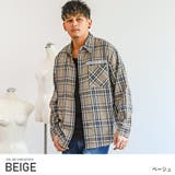 ベージュ | 長袖シャツ メンズ バックプリント | LUXSTYLE