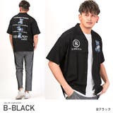 Bブラック | メンズシャツ ビッグシルエット ドロップショルダー | LUXSTYLE