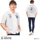 Bホワイト | メンズシャツ オーバーサイズ ドロップショルダー | LUXSTYLE