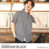 ギンガムブラック | 半袖シャツ メンズ チェック柄 | LUXSTYLE