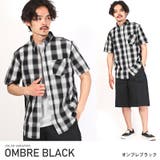 オンブレブラック | 半袖シャツ メンズ チェック柄 | LUXSTYLE