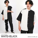ホワイト×ブラック | 半袖シャツ メンズ レディース | LUXSTYLE