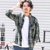 7分袖シャツ メンズ チェックシャツ | LUXSTYLE | 詳細画像1