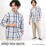 ウィンドペンホワイト | 7分袖シャツ メンズ チェックシャツ | LUXSTYLE