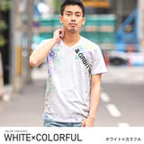 ホワイト×カラフル | メンズTシャツ 半袖Tシャツ カットソー | LUXSTYLE