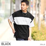 ブラック | 【ネックレス付き梨地ベスト×半袖Tアンサンブル】メンズTシャツ メンズアンサンブ… | LUXSTYLE
