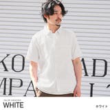 ホワイト | 半袖シャツ メンズ 綿麻 | LUXSTYLE