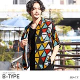 B | オープンカラーシャツ メンズ レディース | LUXSTYLE