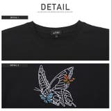 【バタフライ刺繍バックプリントBIGTシャツ】メンズTシャツ ドロップショルダー… | LUXSTYLE | 詳細画像9 