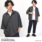 チャコール | 半袖シャツ メンズ 5分袖 | LUXSTYLE